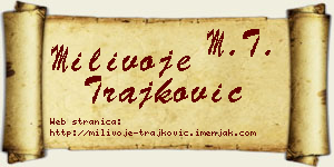 Milivoje Trajković vizit kartica